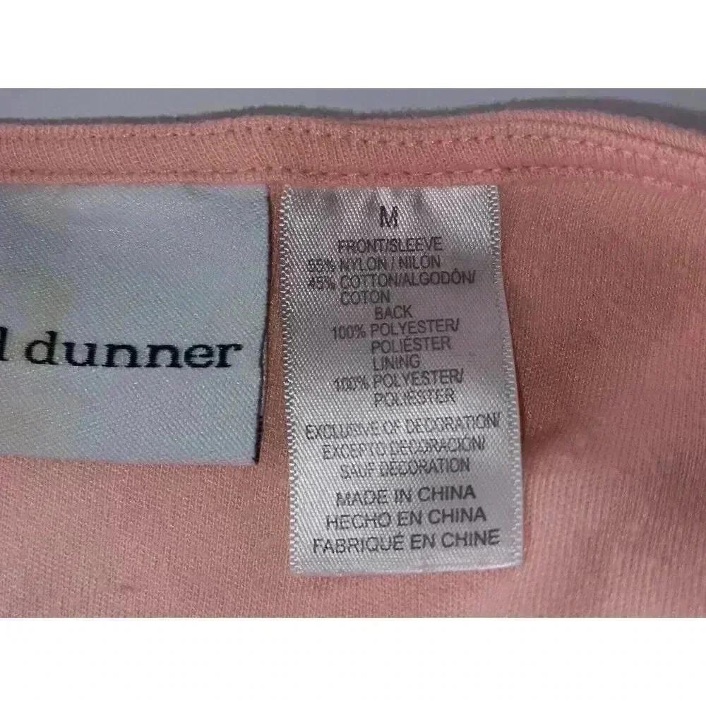 Alfred Dunner Women's Pink Coral  Lace Sequins Pullover V - Neck Top sz Medium - Picture 8 of 9